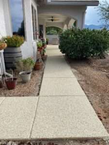 Sidewalk with Galaxy Concrete coating. Walkways that last.