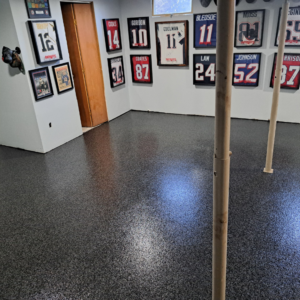 Basement with Galaxy flake color from Galaxy Concrete.