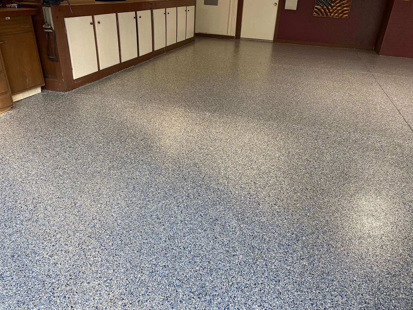 Garage floor with polyaspartic coating from Galaxy better than epoxy coatings